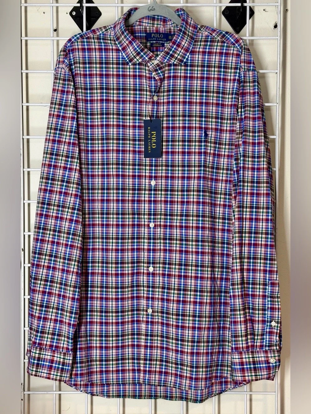 Polo by Ralph Lauren Men's Classic 2 Red Multi Plaid Button-Down Shirt New